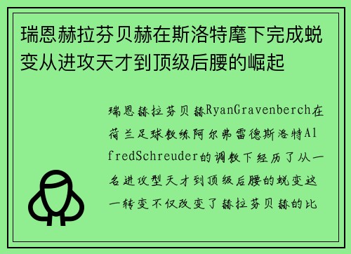 瑞恩赫拉芬贝赫在斯洛特麾下完成蜕变从进攻天才到顶级后腰的崛起 瑞恩赫拉芬贝赫在斯洛特麾下完成蜕变从进攻天才到顶级后腰的崛起